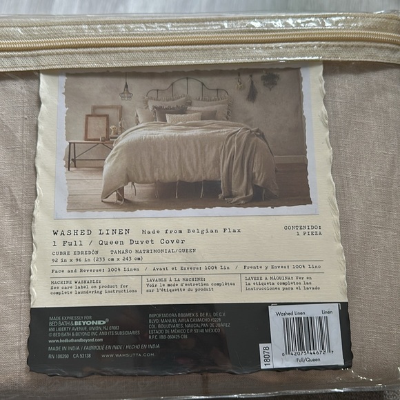 Wamsutta 100% Belgian Flax  Linen Duvet Cover - Picture 2 of 3